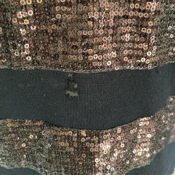 Maje Black Sequin Holiday Sweater FLAWED Size 2 gorgeous - Picture 10 of 10